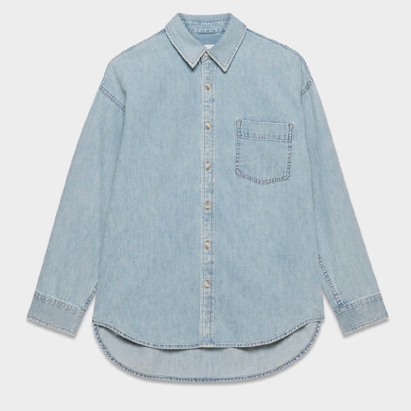 Aritzia 80s Comfy Denim Shirt sz. XS - Picture 1 of 8